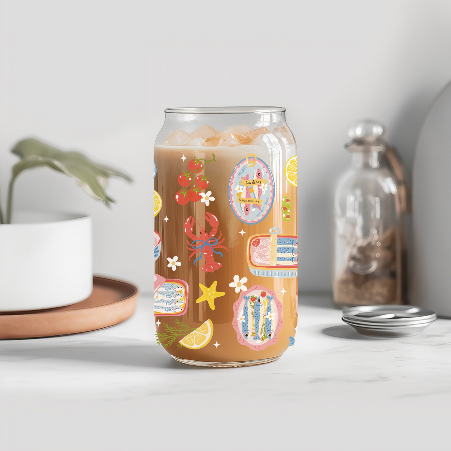 Seas The Day Glass Cup