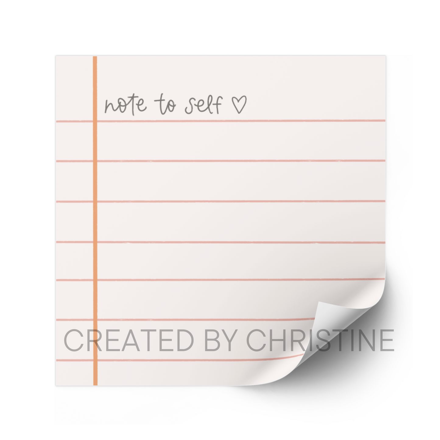 Note To Self Lined Sticky Notes