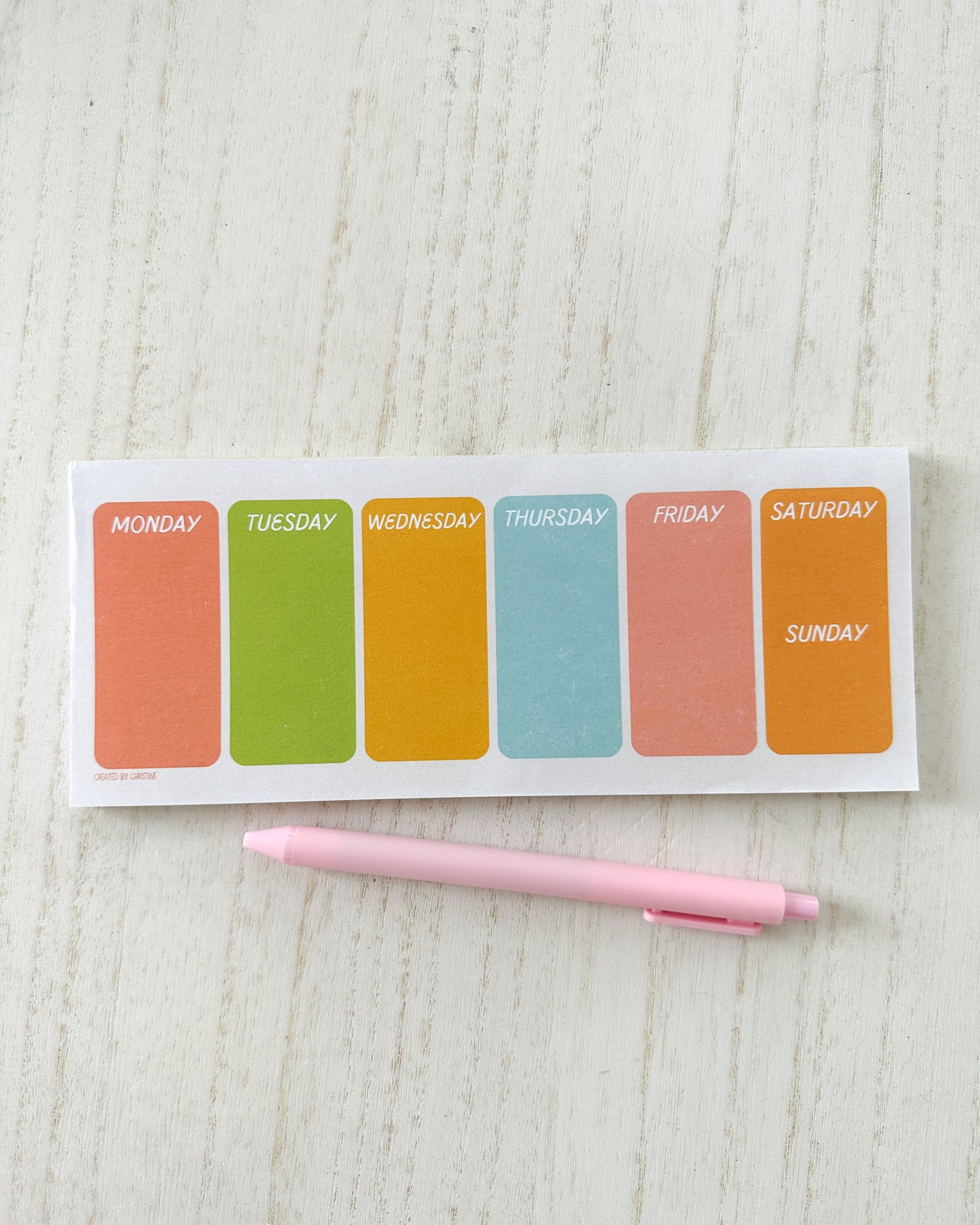 Weekly Plans Notepad