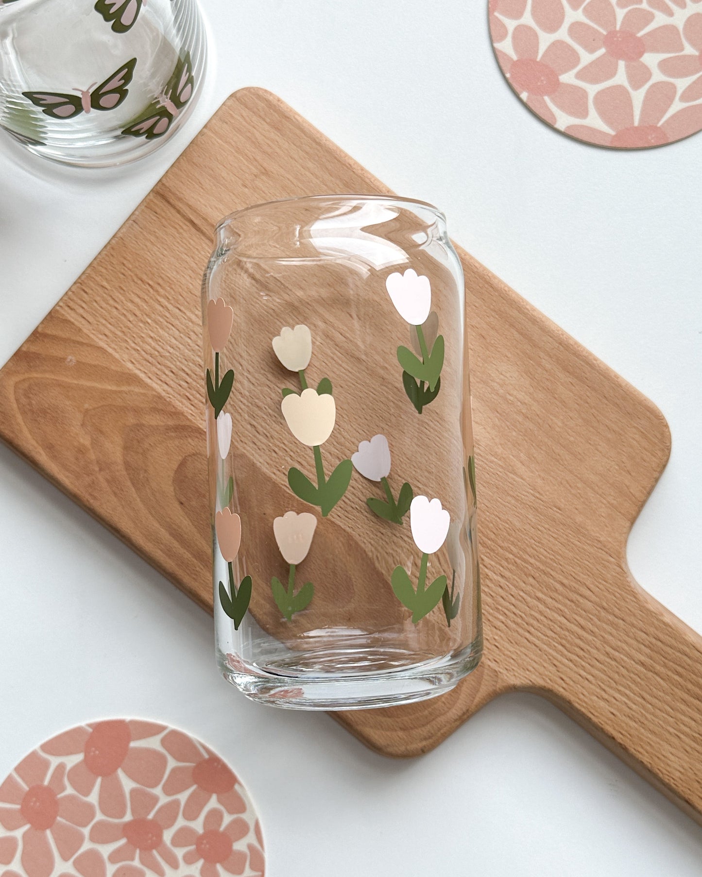 Tulip Garden Glass Cup