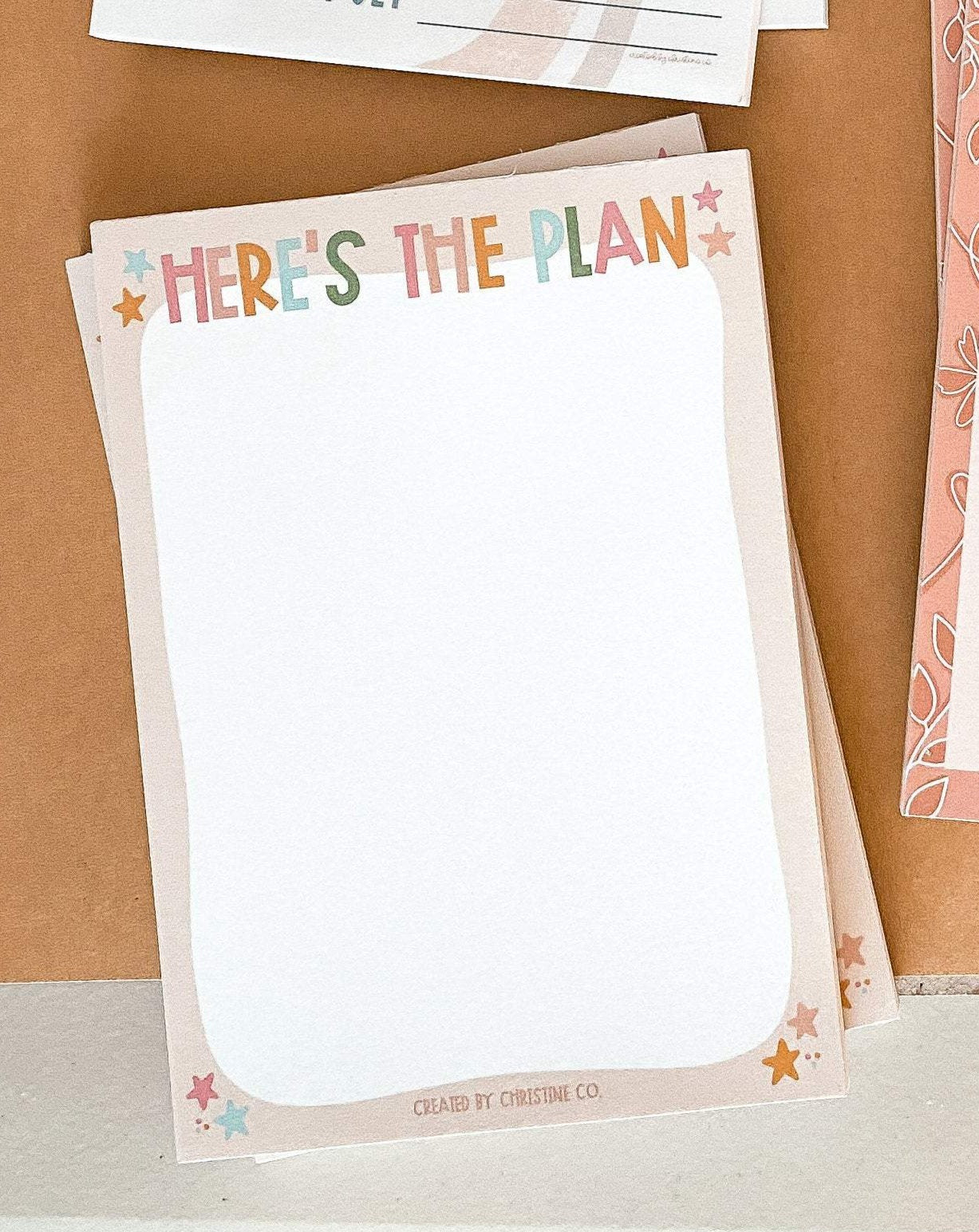 Here's The Plan Notepad