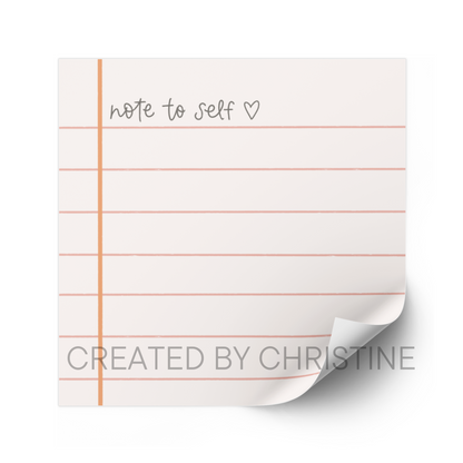 Note To Self Lined Sticky Notes