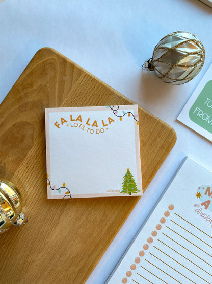 Fa La La Lots To Do | Holiday Sticky Notes