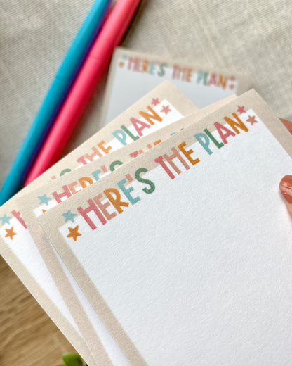 Here's The Plan Sticky Notes