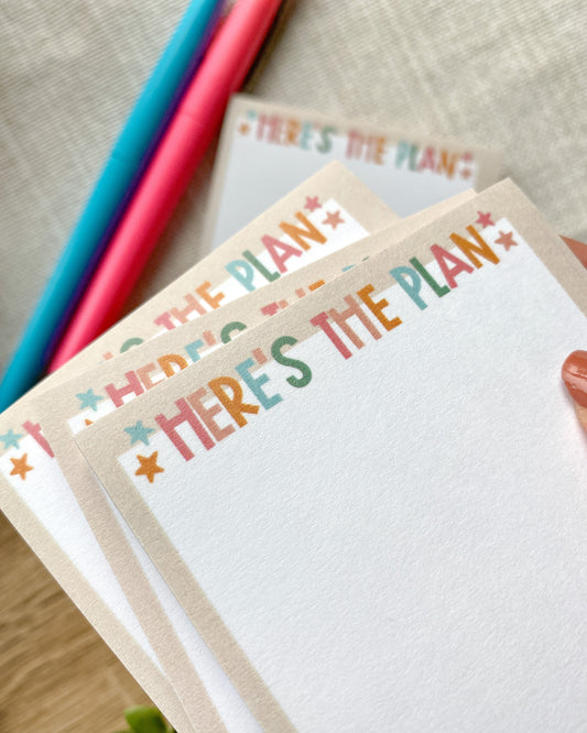 Here's The Plan Sticky Notes
