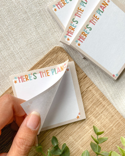Here's The Plan Sticky Notes