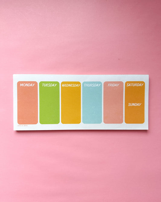 Weekly Plans Notepad