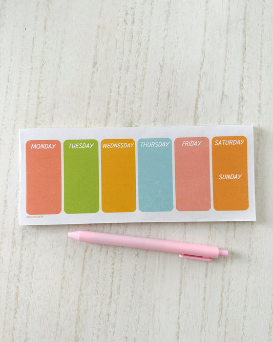 Weekly Plans Notepad
