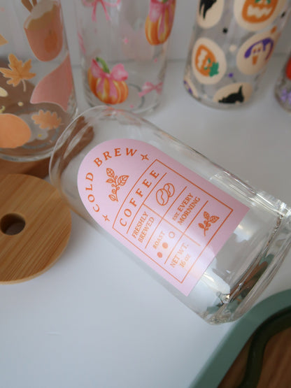 Freshly Brewed Coffee Glass Cup