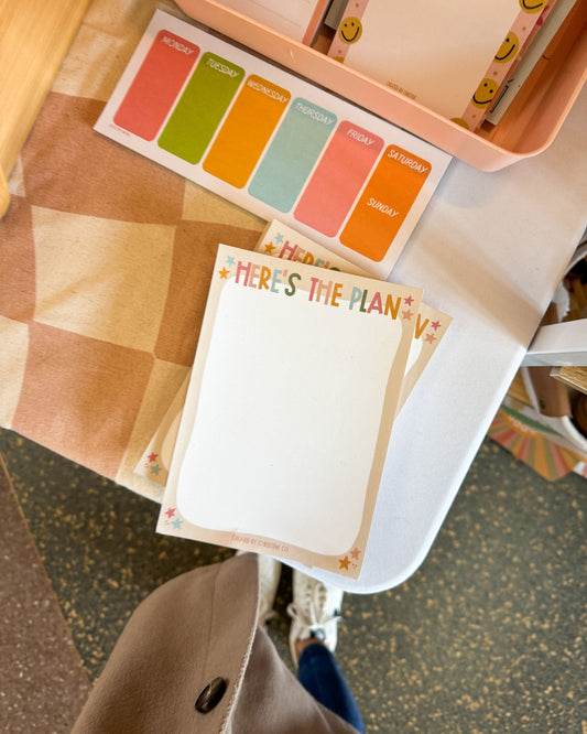 Here's The Plan Notepad