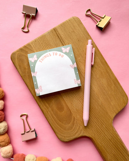 Things To Do Butterfly Sticky Notes