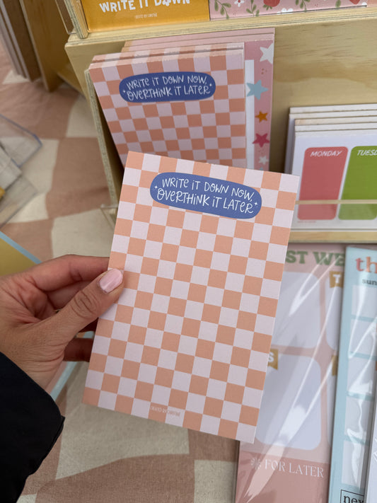 Overthink It Later Notepad