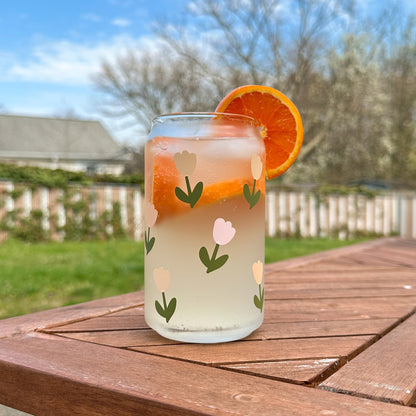Tulip Garden Glass Cup