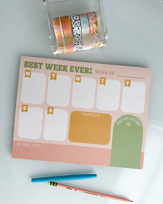 Best Week Ever Planner Notepad